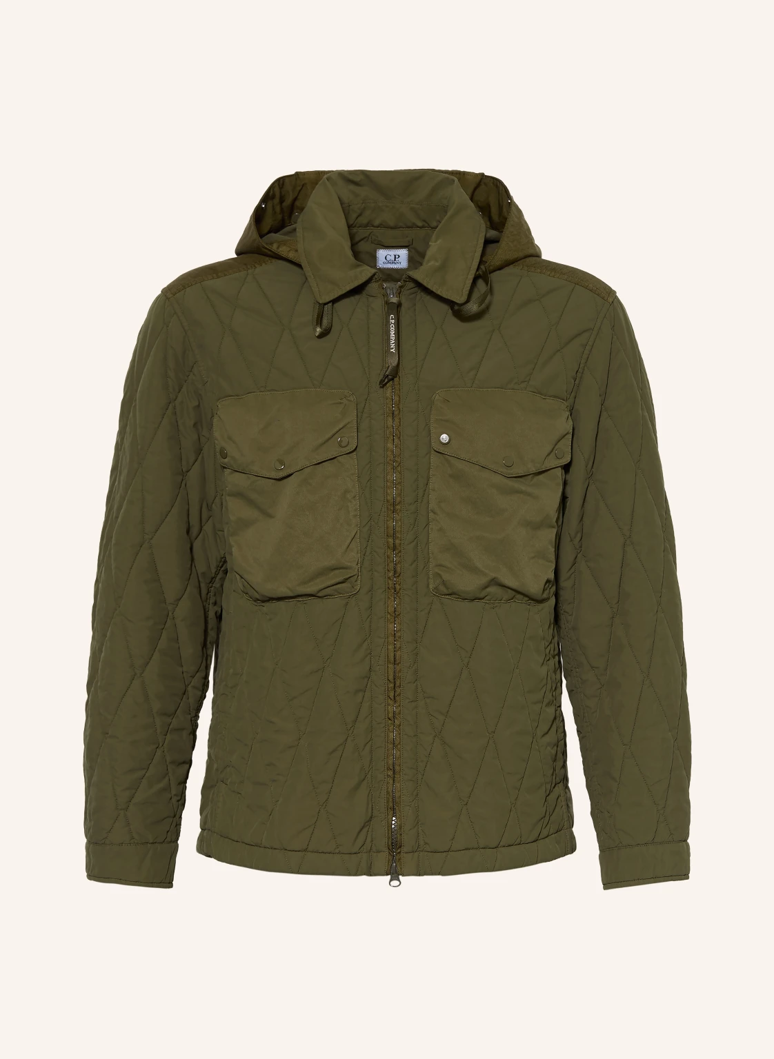 C.P. COMPANY Steppjacke mit abnehmbarer Kapuze