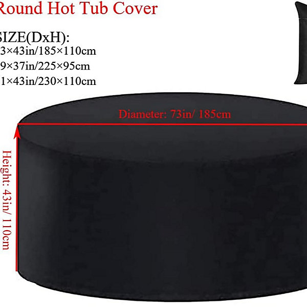 Couverture de Spa Impermeable Protection UV et Anti Poussière en Tissu Oxford