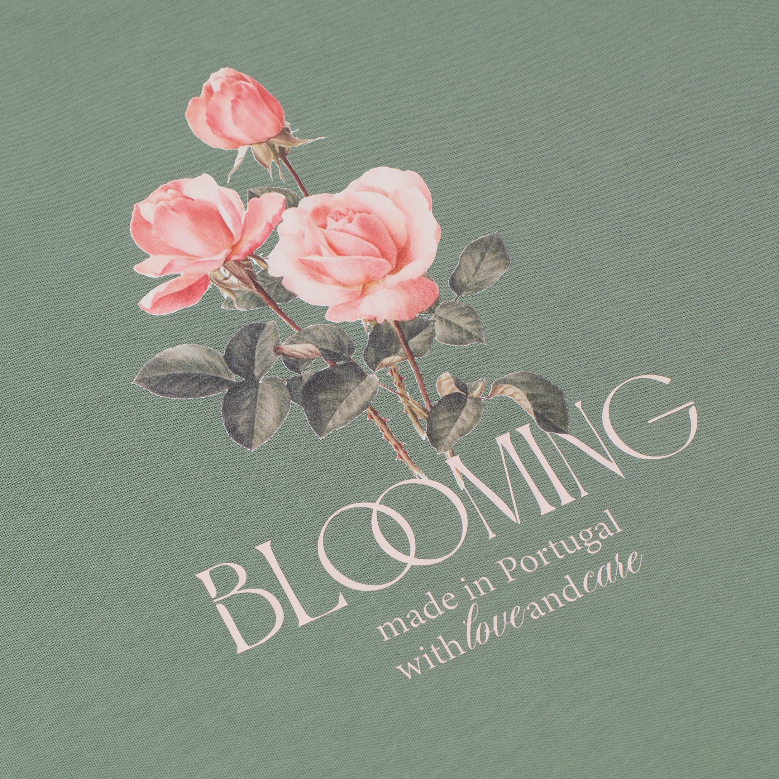 Sanjo Blooming T-shirt // Kaki