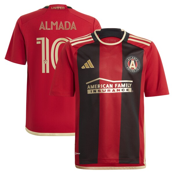 Thiago Almada Atlanta United FC adidas Youth 2024 The 17s' Kit Replica Jersey - Black