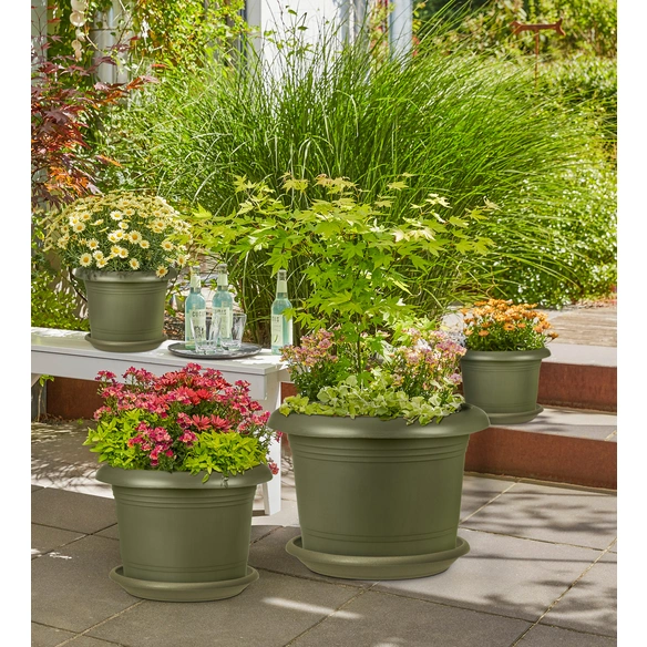 Untersetzer »LINDA«, Ø: 28 cm, H: 4,6 cm, rund, moss green