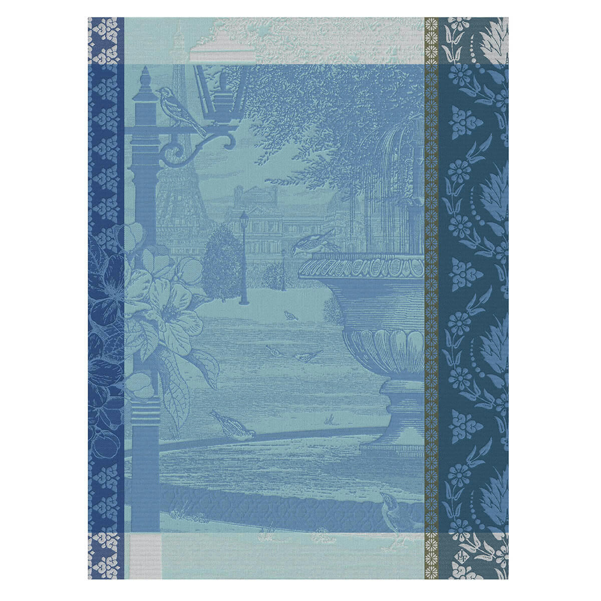JARDIN PARISIEN - Torchon en coton fontaine 60 x 80