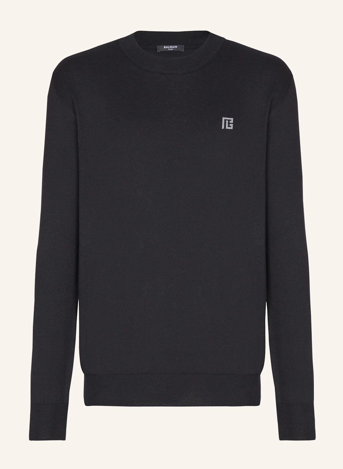 BALMAIN Feiner Pullover aus Baumwolle und Seide