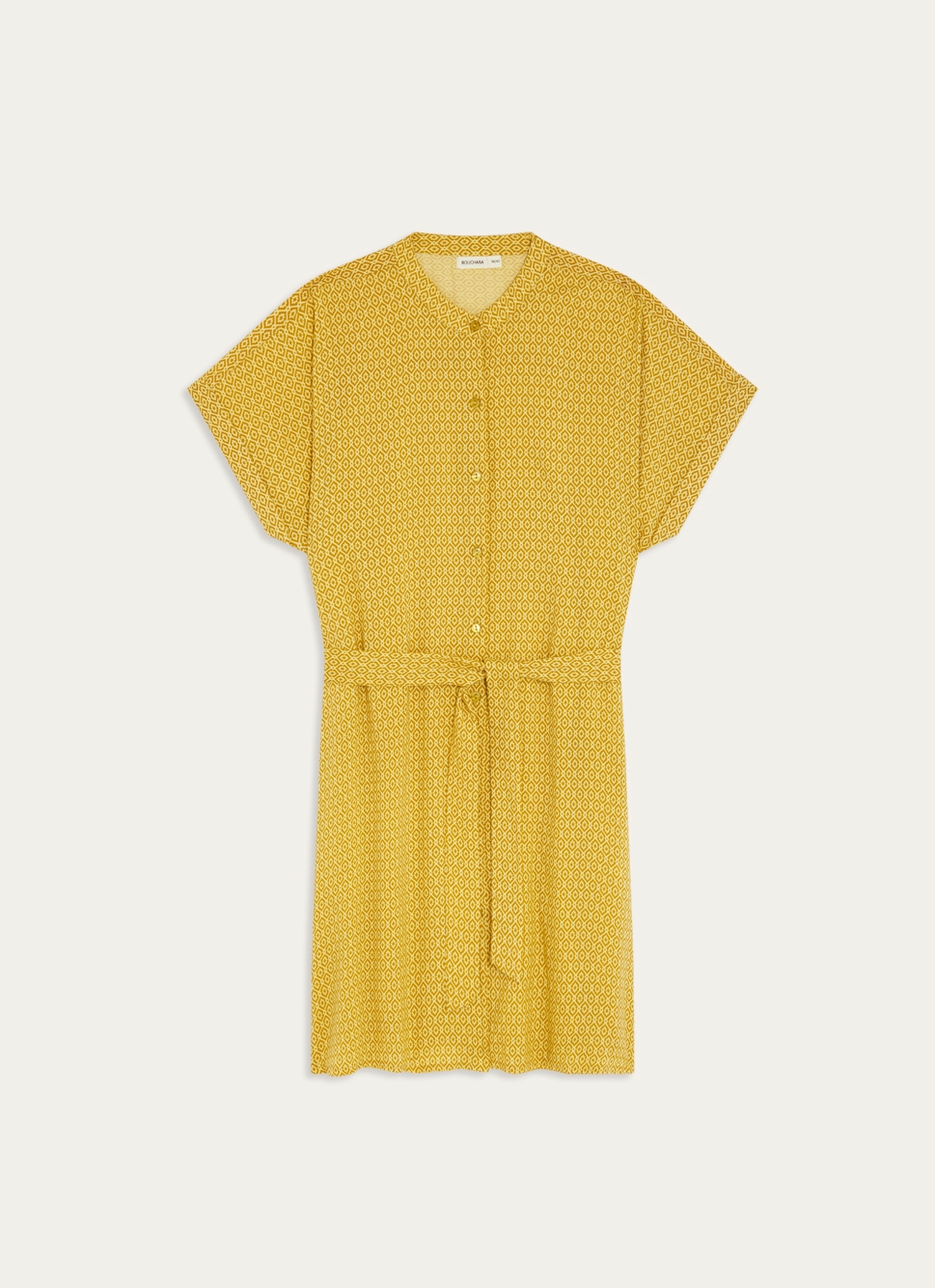 TUNIQUE EN VISCOSE IMPRIMÉE TARA JAUNE CURRY