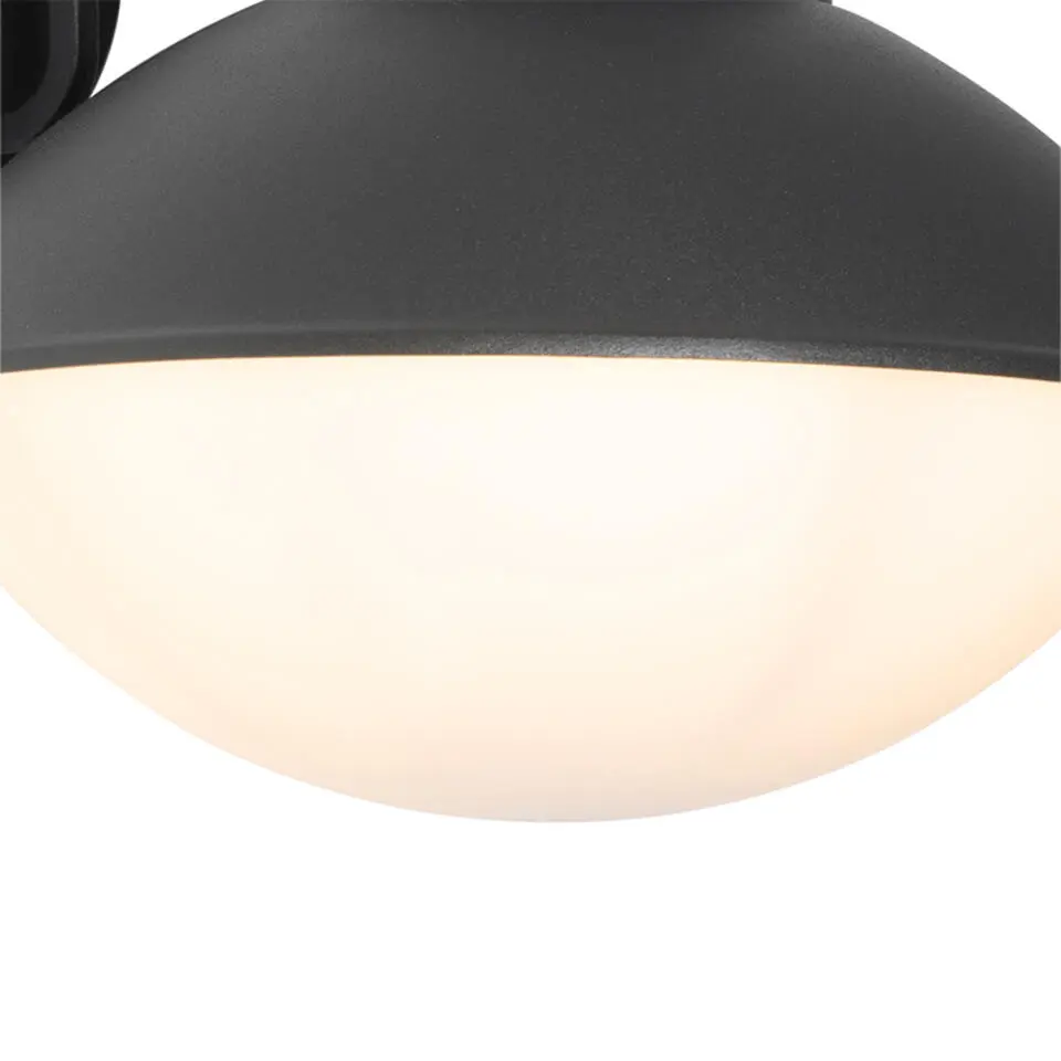 Qazqa wandlamp met glas marcel zwart e27