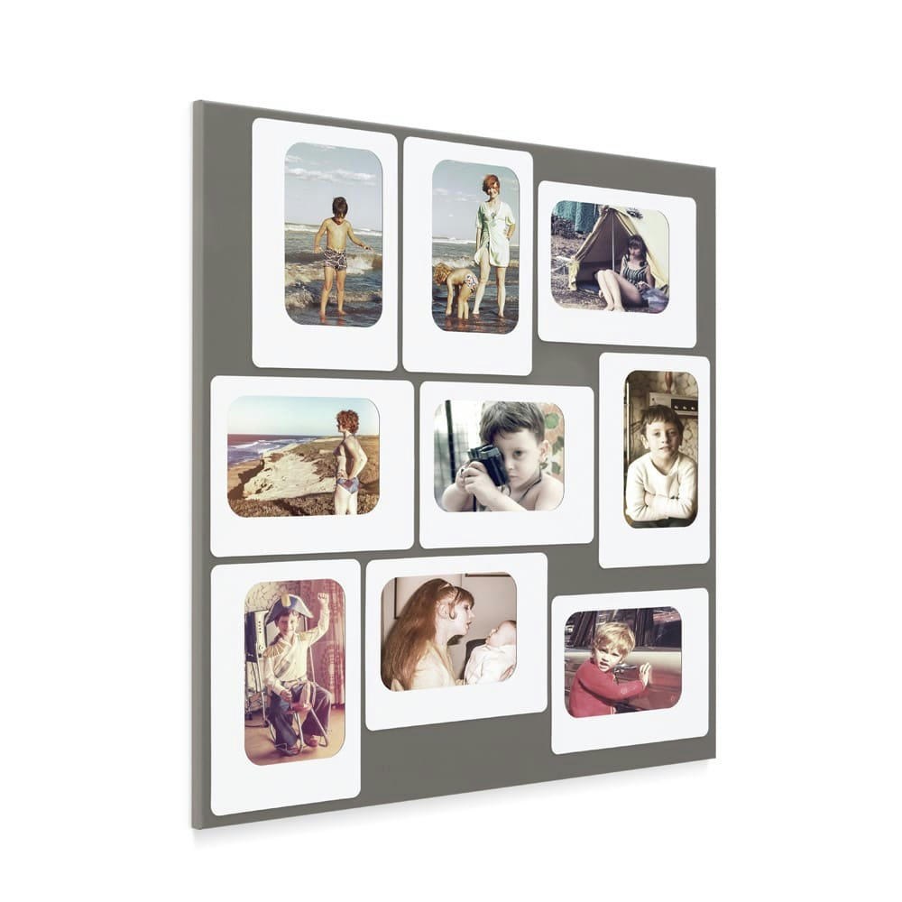 M9 - Pèle mèle magnétique gris 45x45cm