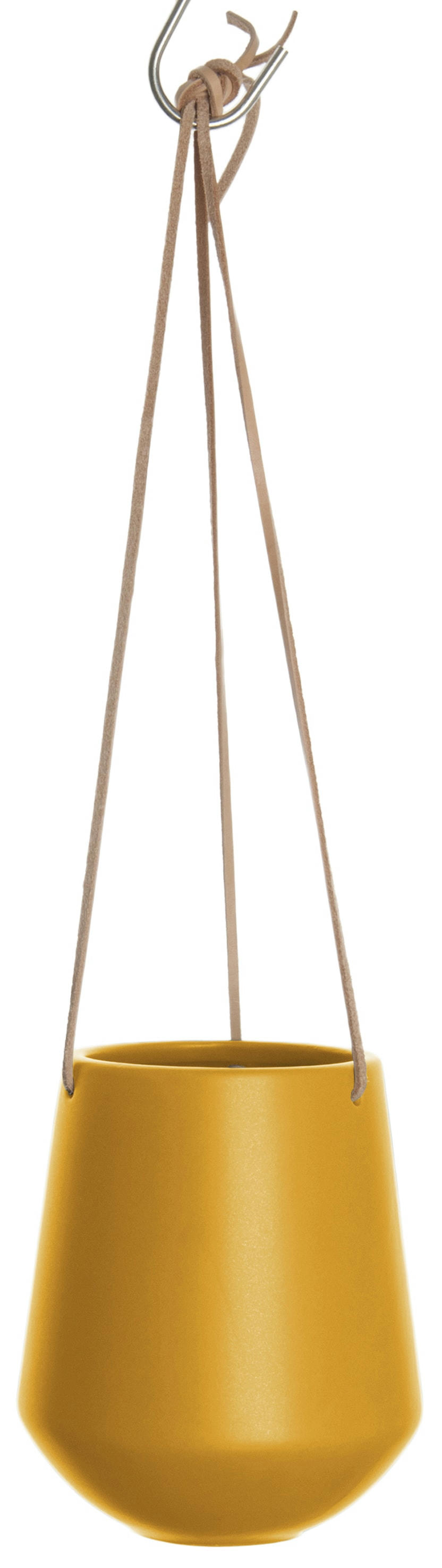 HANGING POT SKITTLE - Support à plantes en céramique skittle medium jaune