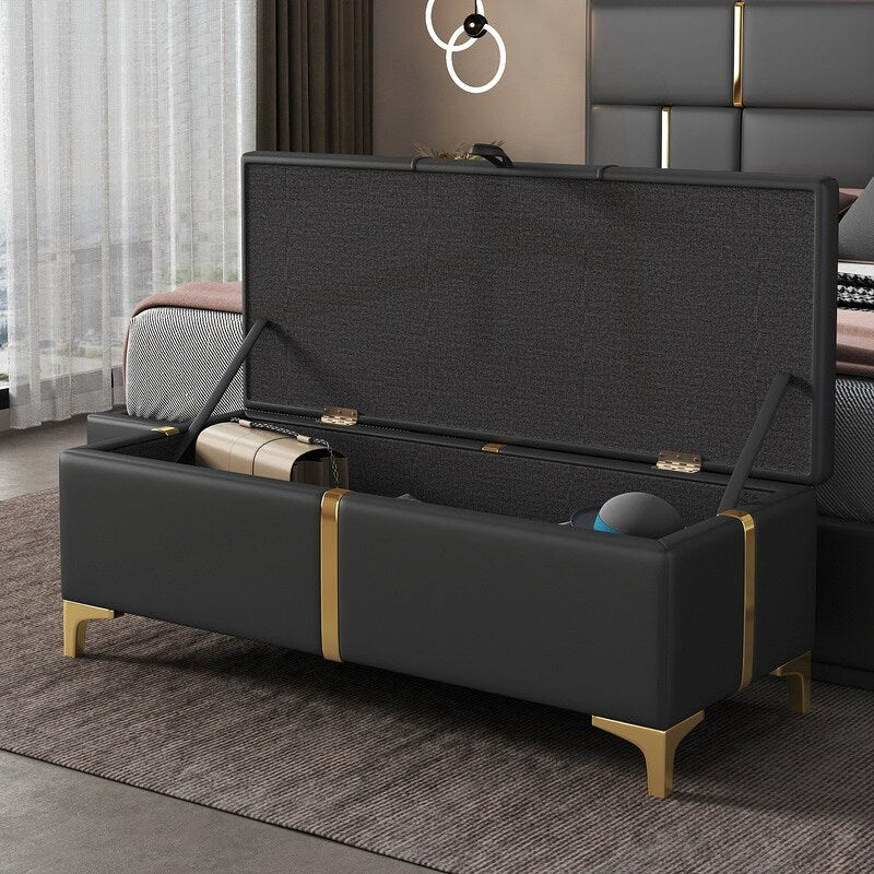 Versatile Upholstered Storage Ottoman for Various Rooms, Enhancing Functionality and Style