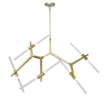 LAMPA WISZĄCA złota STICKS-10 szklana REGULOWANA