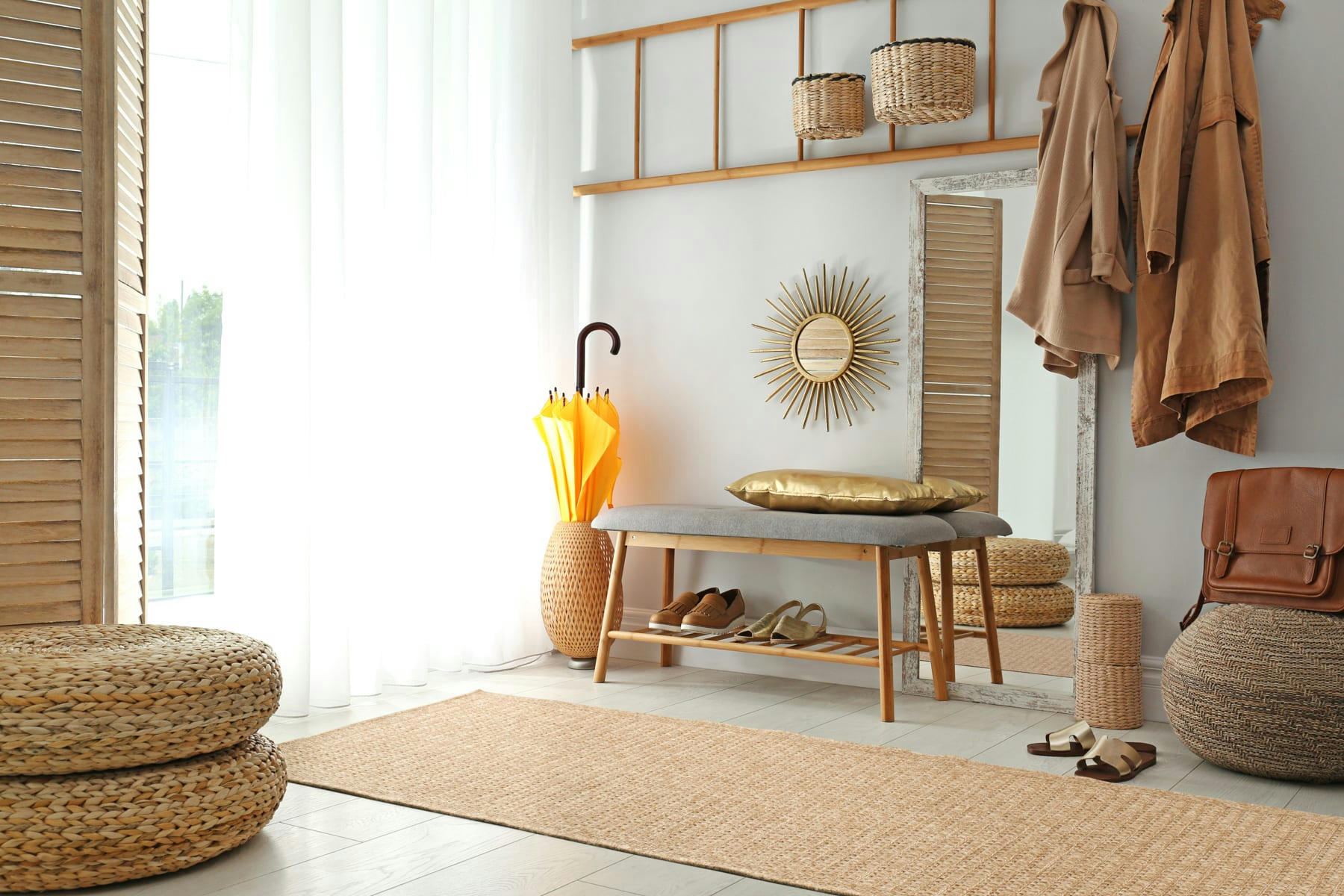 NATURE - Tapis intérieur et extérieur aspect jute naturel 60x180