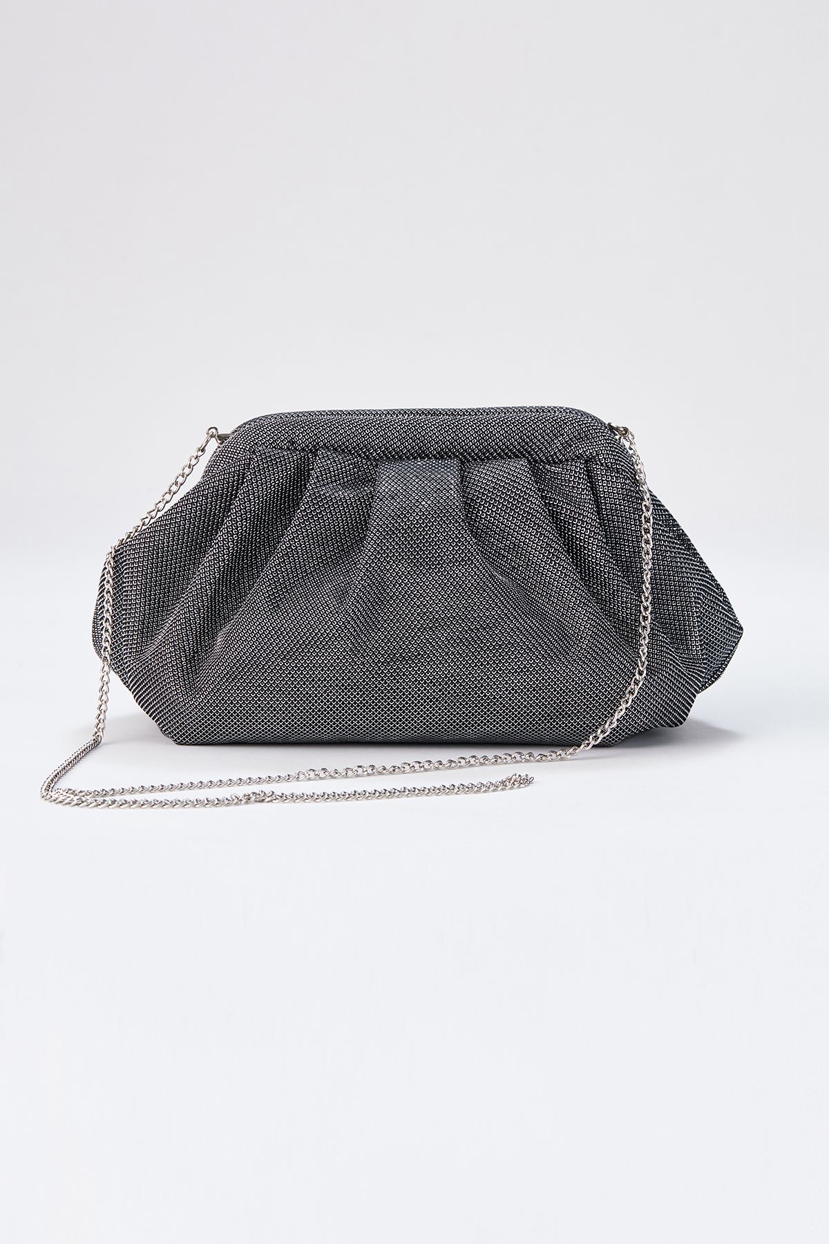 Belissh Shimmery Pouch Bag with Detachable Crossbody Strap