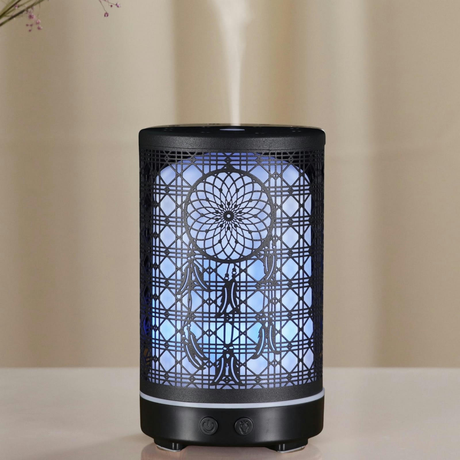 SIENA - Diffuseur d'Huile Essentielle télécommande Métal Noir - H 15 cm