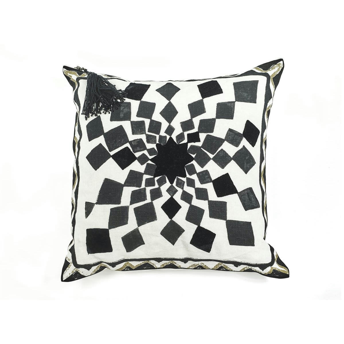 AFRIQUE ETNIQUE - Coussin en lin pur lavé Mpumalanga 45x45