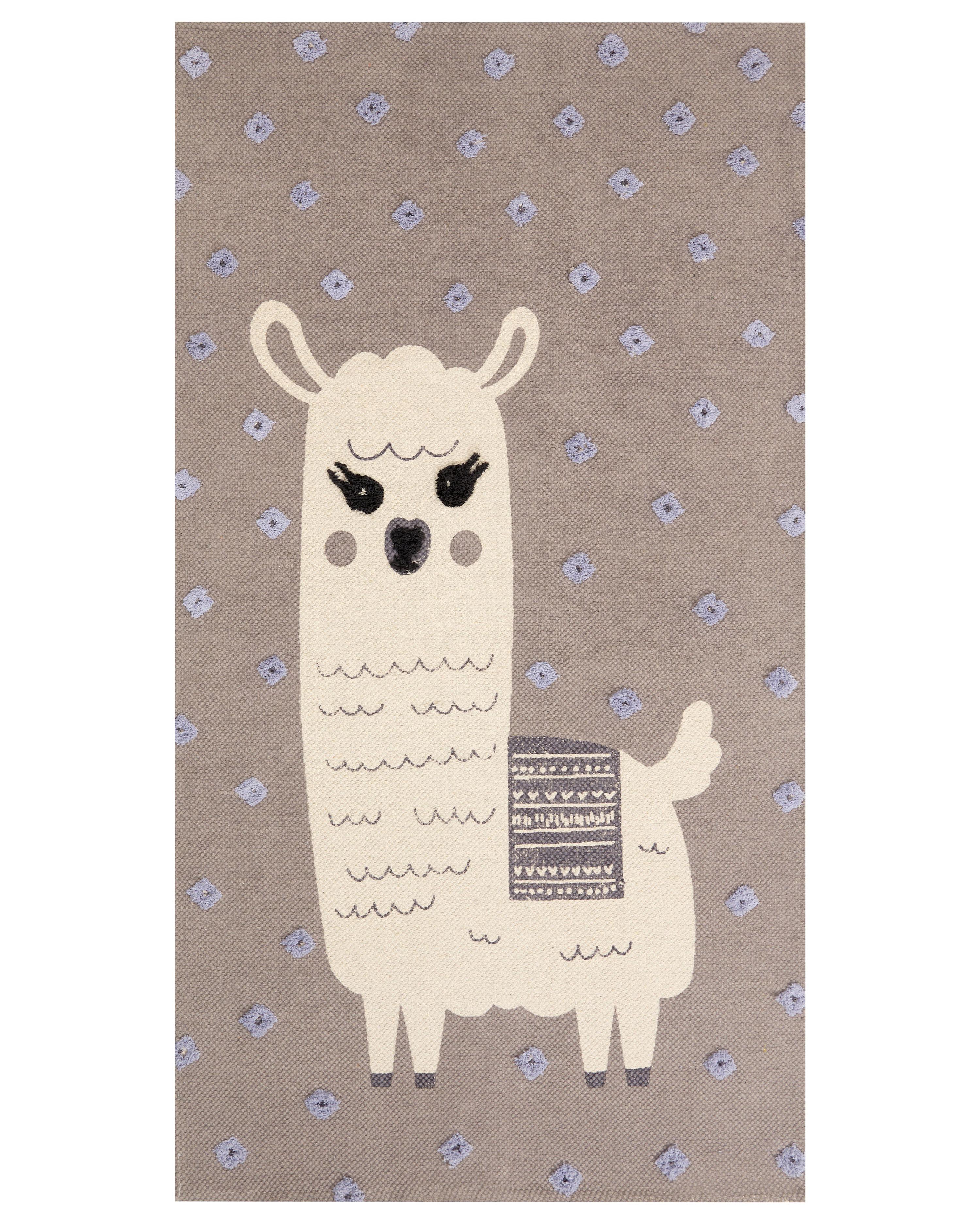 Kids Rug LUBUK Brown 80 x 150 cm Cotton
