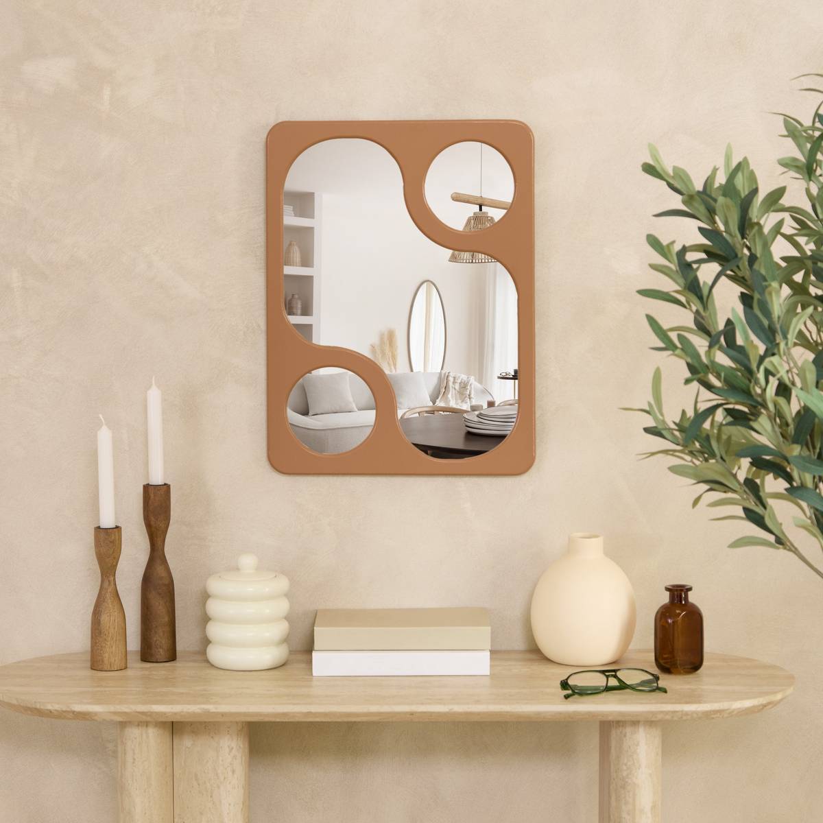 Mirror "Austin" Pink, 50x37.5 cm