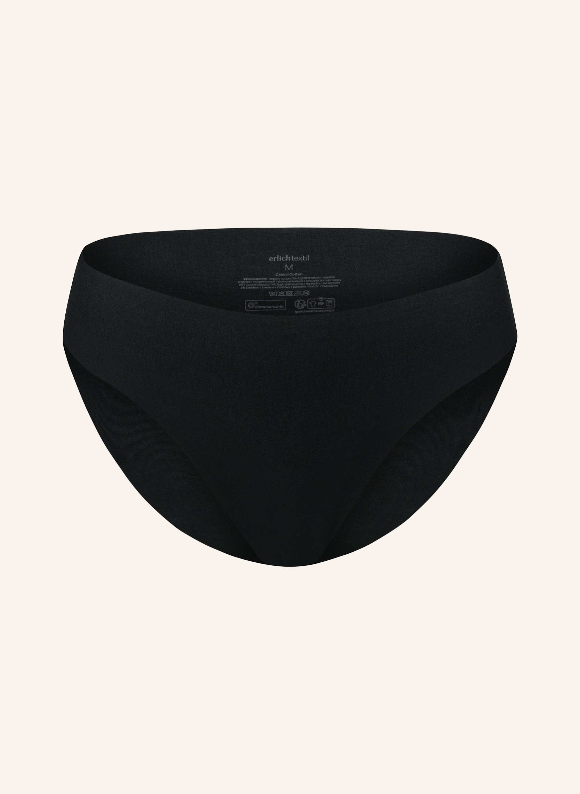 erlich textil Casual Cotton Slip mit Baumwolle (aus kontrolliert biologischem Anbau) - nahtlose Kanten