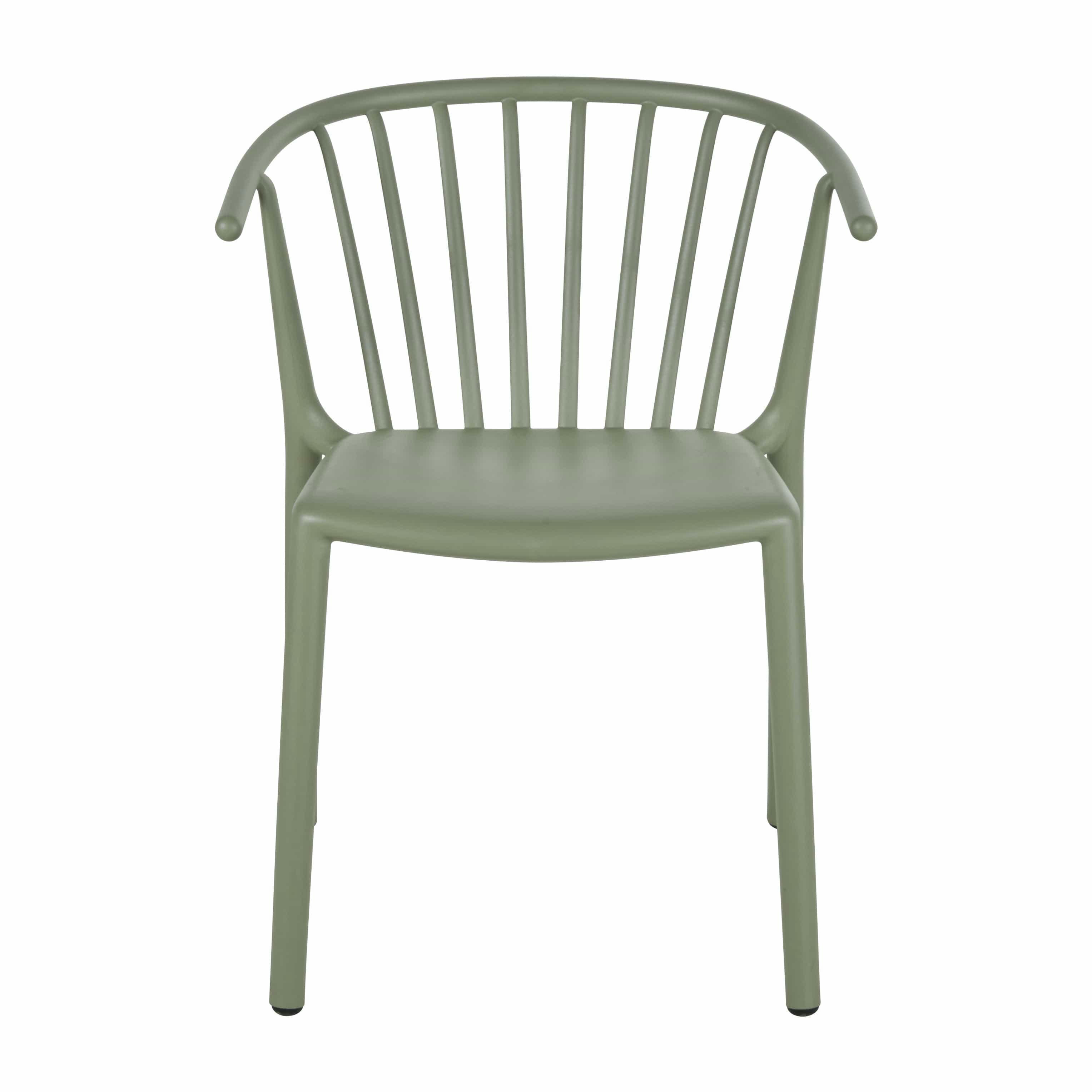 Kaishi Business - Chaises à dîner de jardin professionnelles vert kaki (x2)