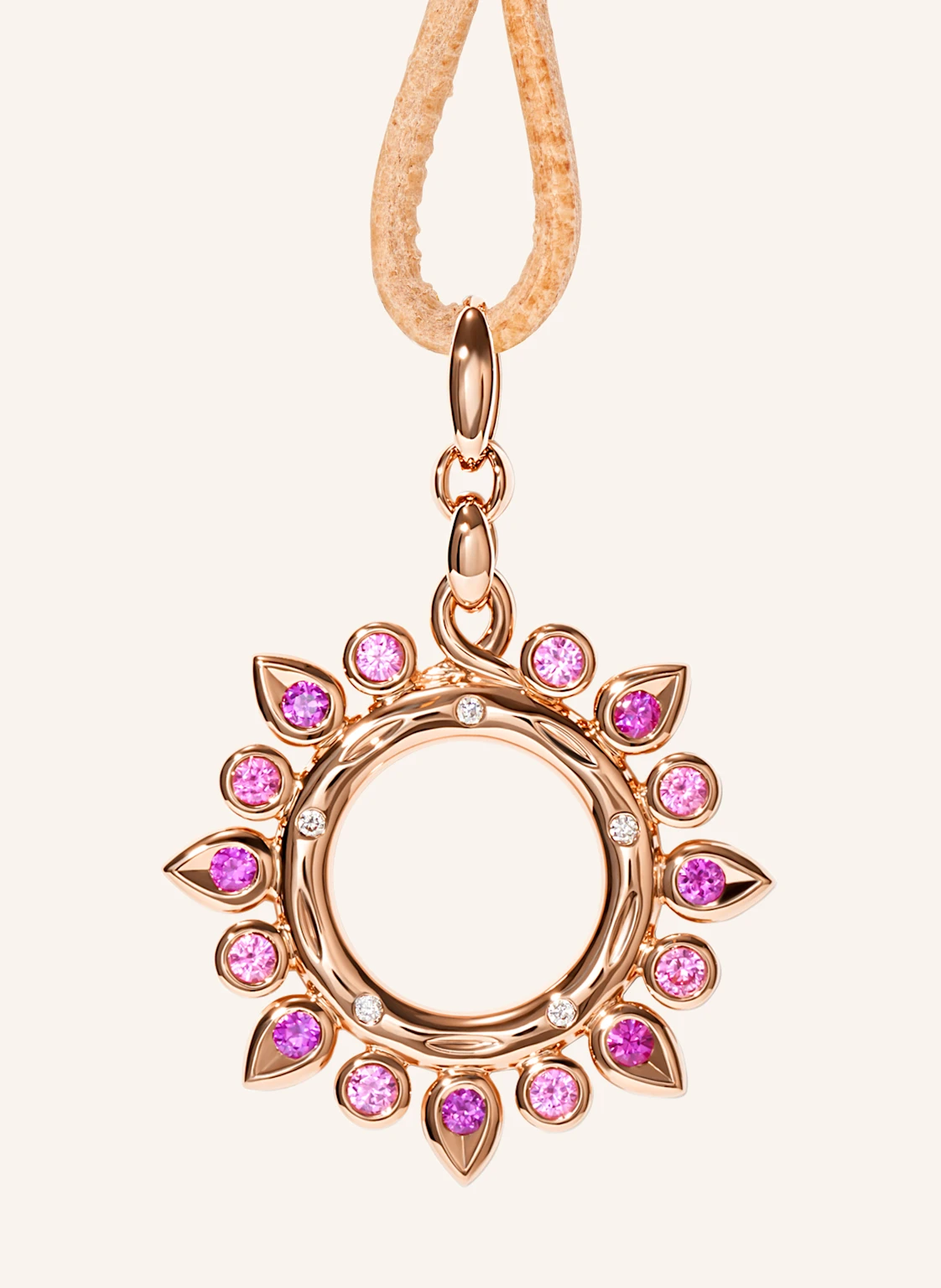 TAMARA COMOLLI Anhänger PENDANT GYPSY 'BLUSH' SUN SMALL 18K Roségold