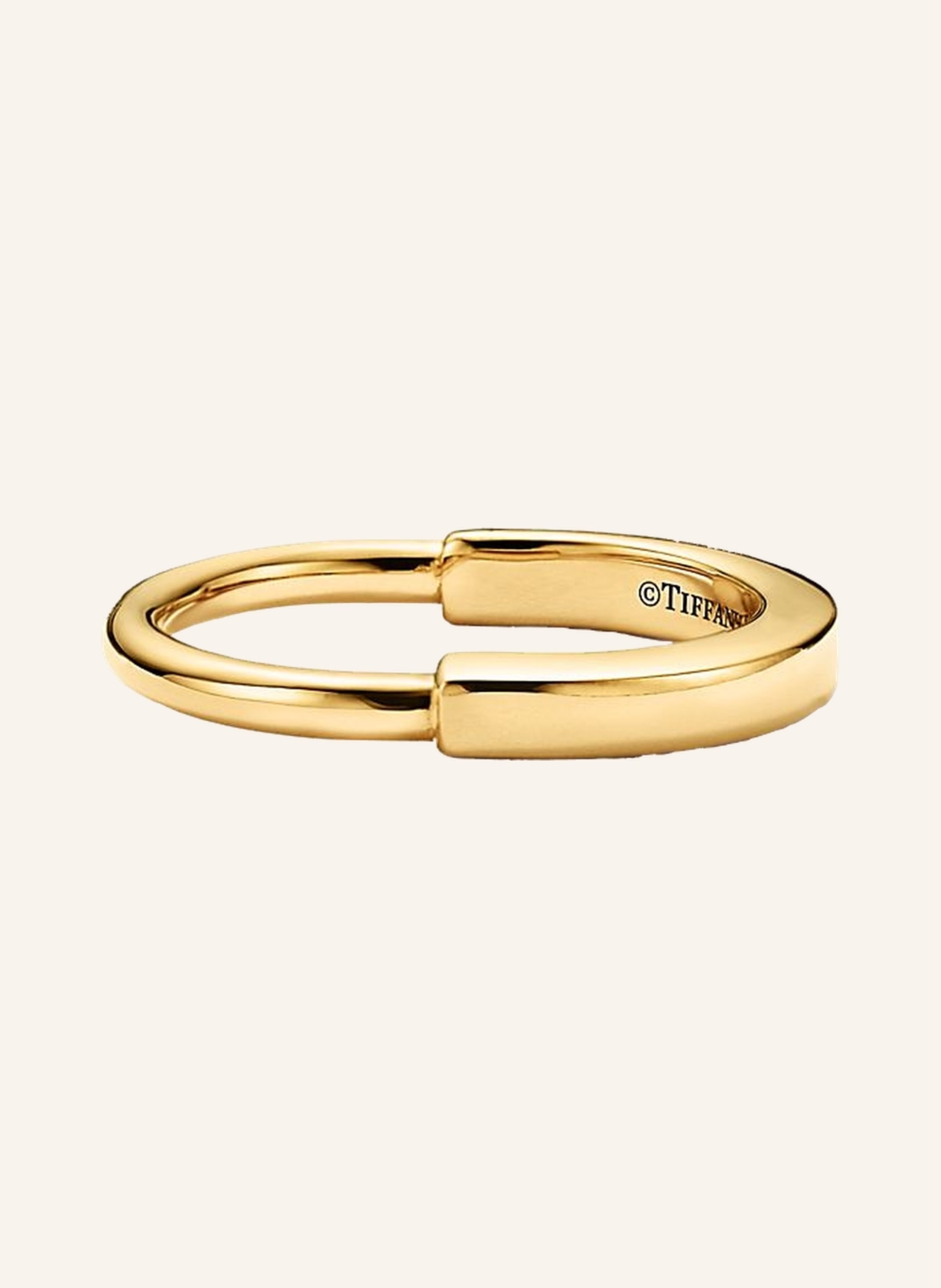 TIFFANY & Co. Ring TIFFANY LOCK aus 18 Karat Gelbgold mit Diamanten im runden Brillantschliff