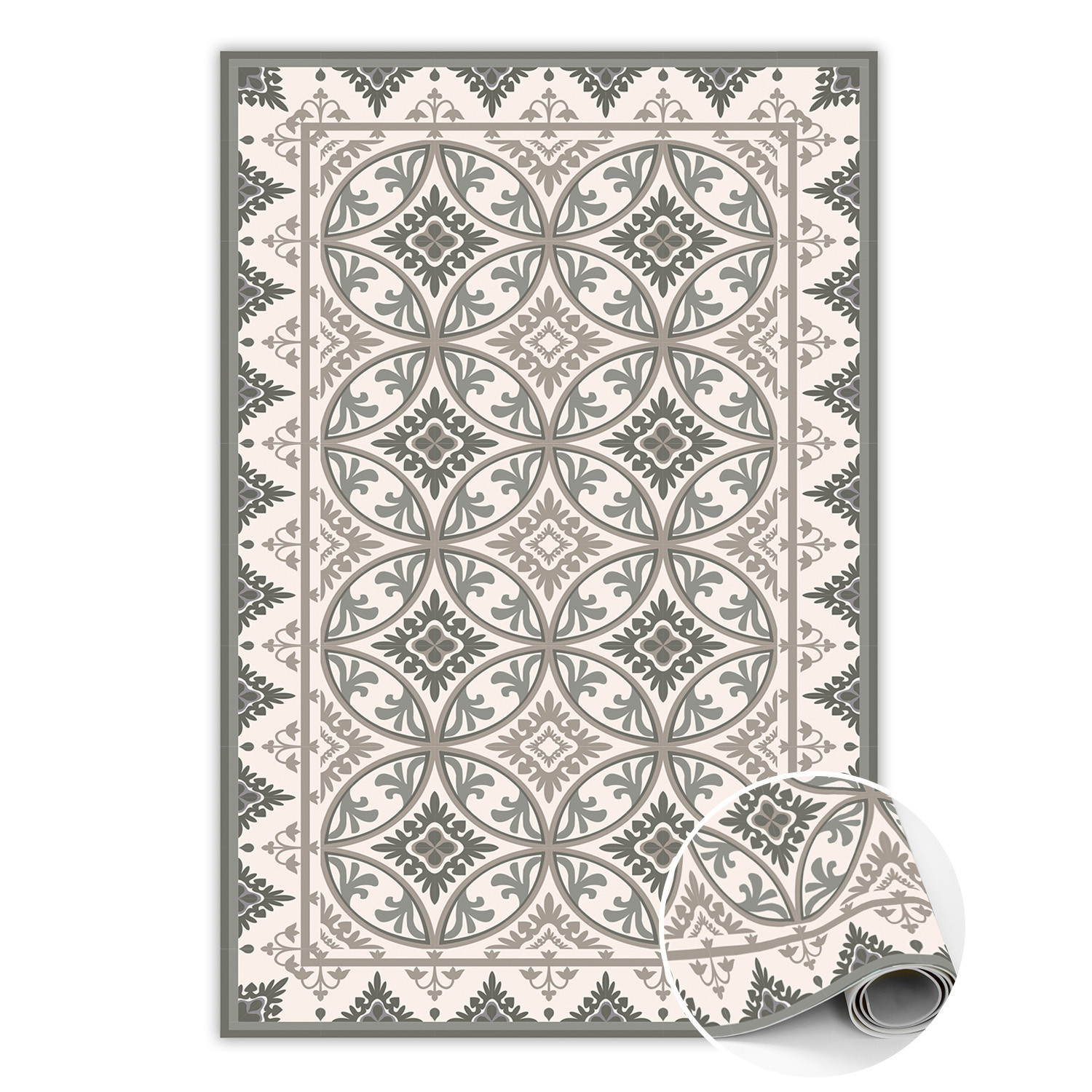 Dywan winylowy do domu Retro koła 60 x 90 cm