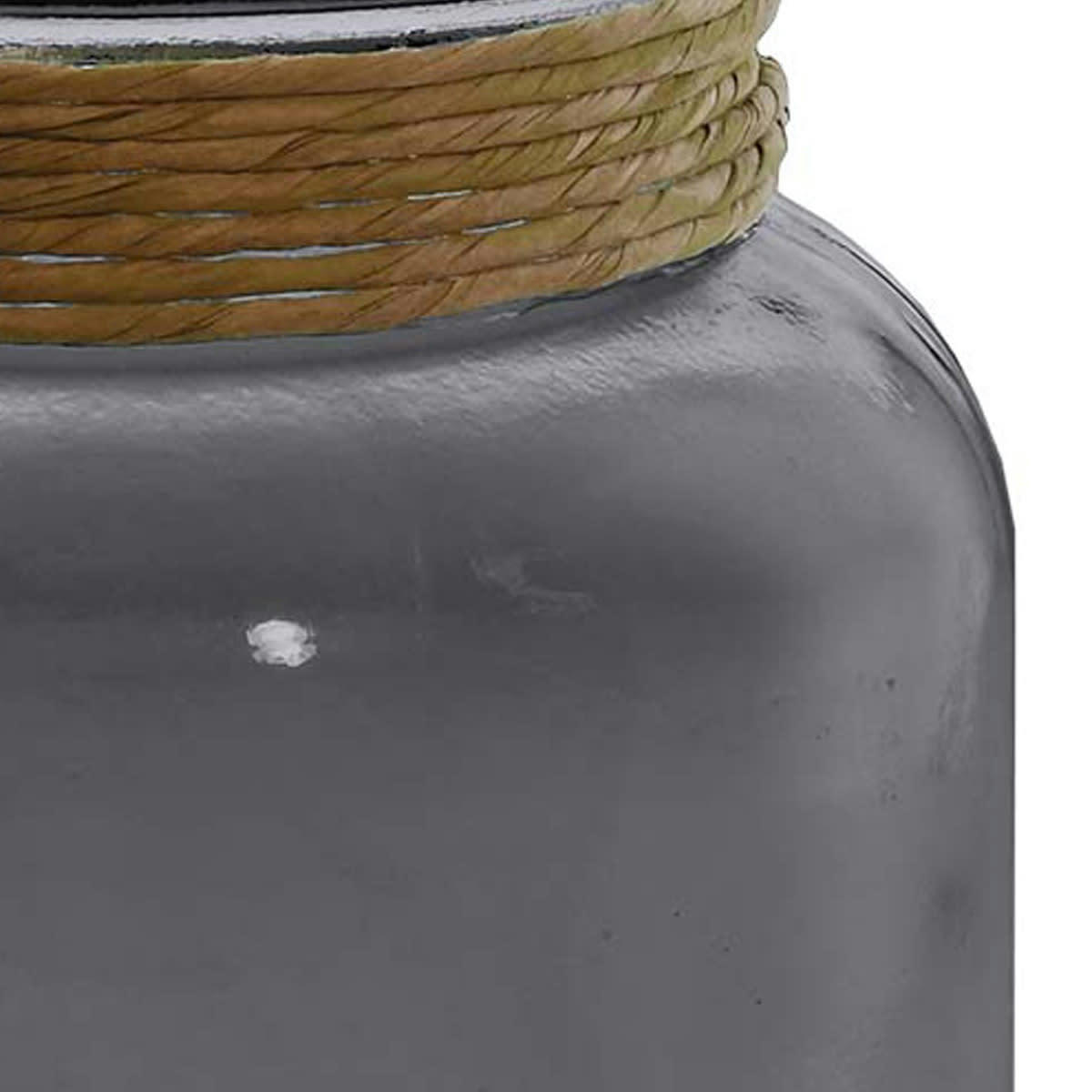 PEROUGES - Photophore en verre recyclé Anthracite 25 cm