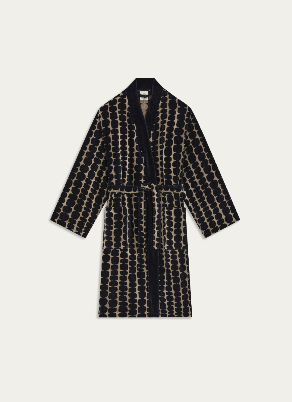 PEIGNOIR KIMONO JACQUARD MOTIF GÉOMÉTRIQUE MULTICOLORE