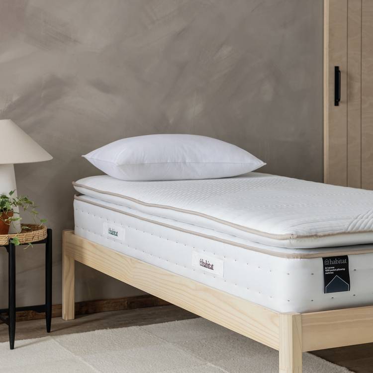 Habitat Ari Natural 1000 Pkt Pillowtop Mattress - Single