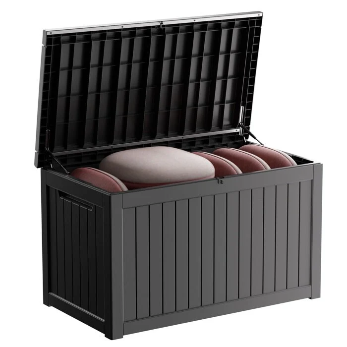 LeHom 230 Gallons Water Resistant Resin Lockable Deck Box