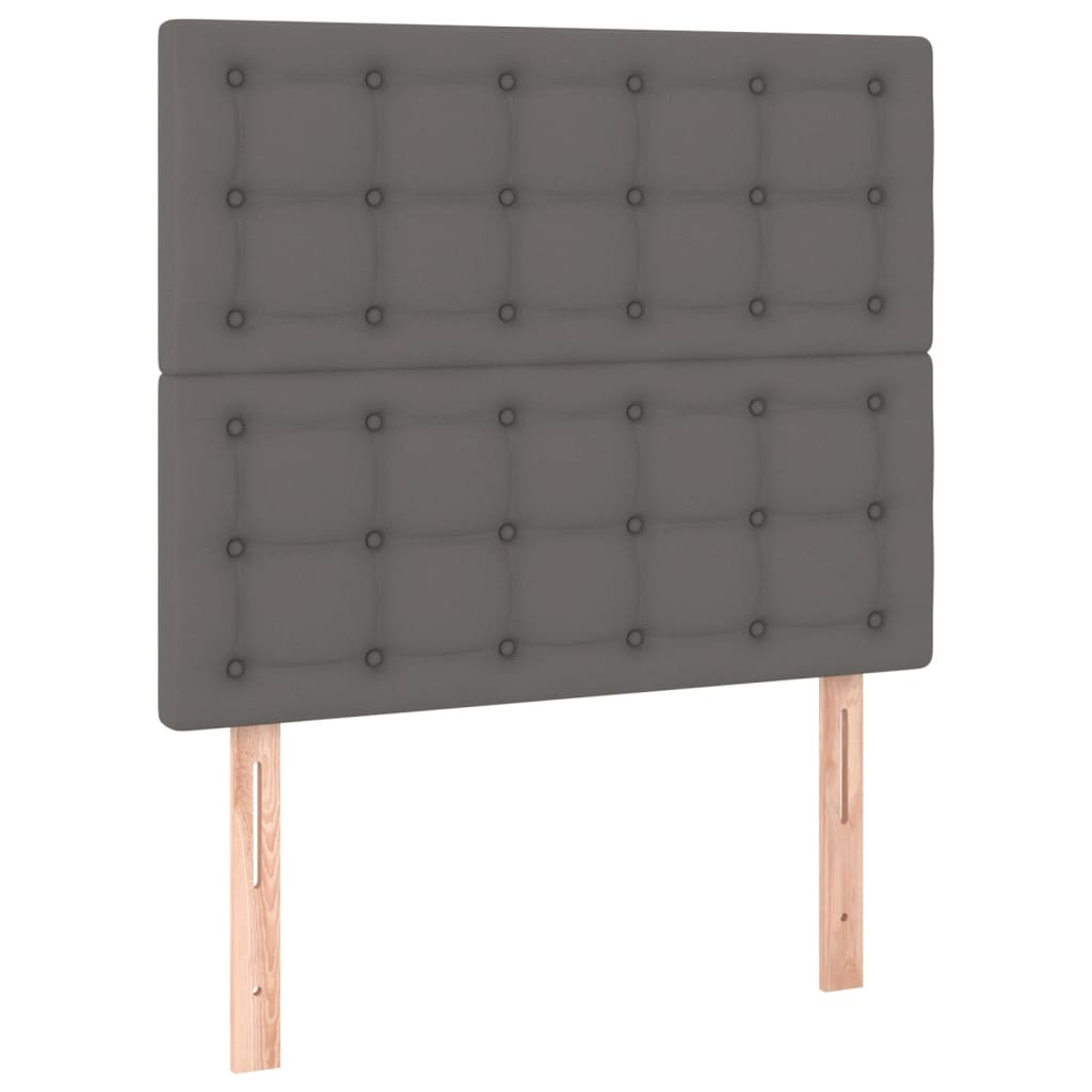 Wezgłowie Szary 80 x 5 x 118/128 cm Sztuczna skóra vidaXL