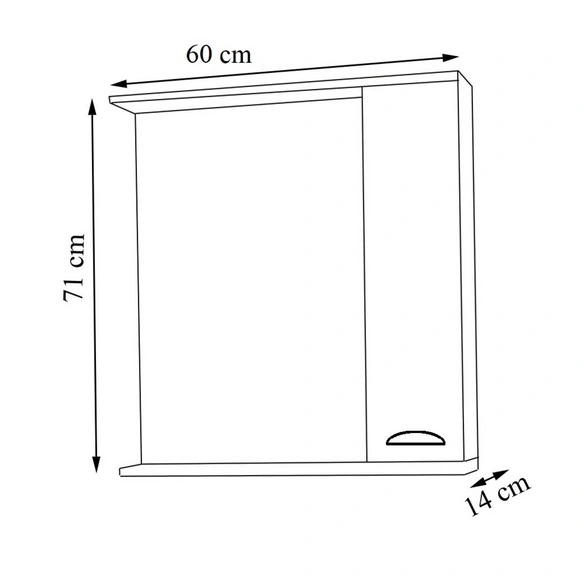 Spiegelschrank »Casalo L«, BxHxT: 60 x 71 x 14 cm