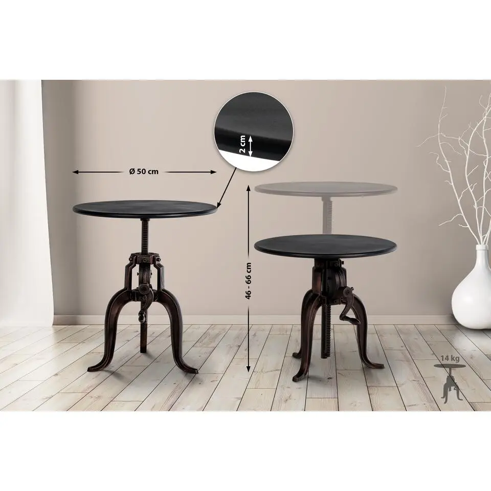 CLP Bijzettafel Marcos Metaal - bronzen