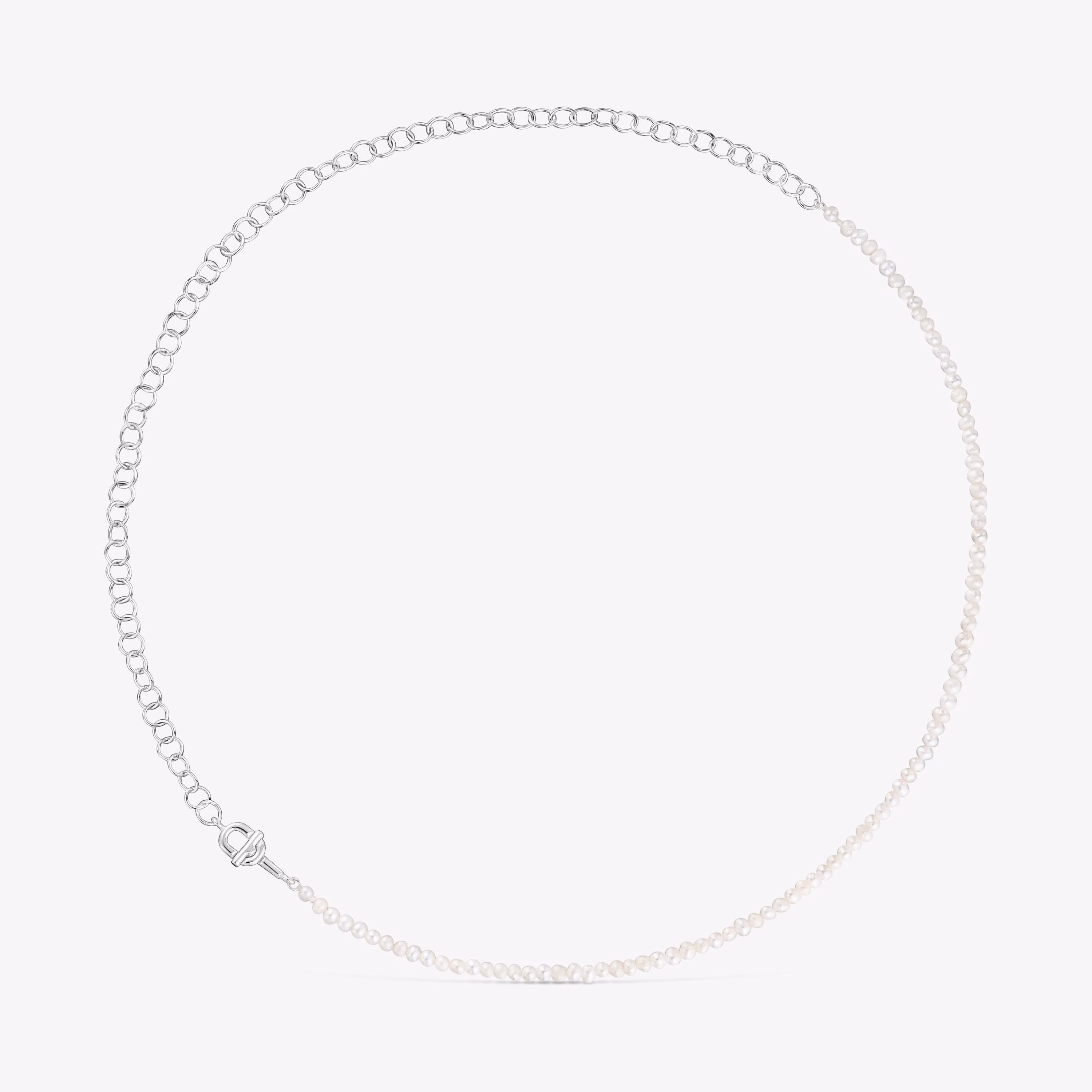 Collar cadena de plata y perlas cultivadas TOUS MANIFESTO