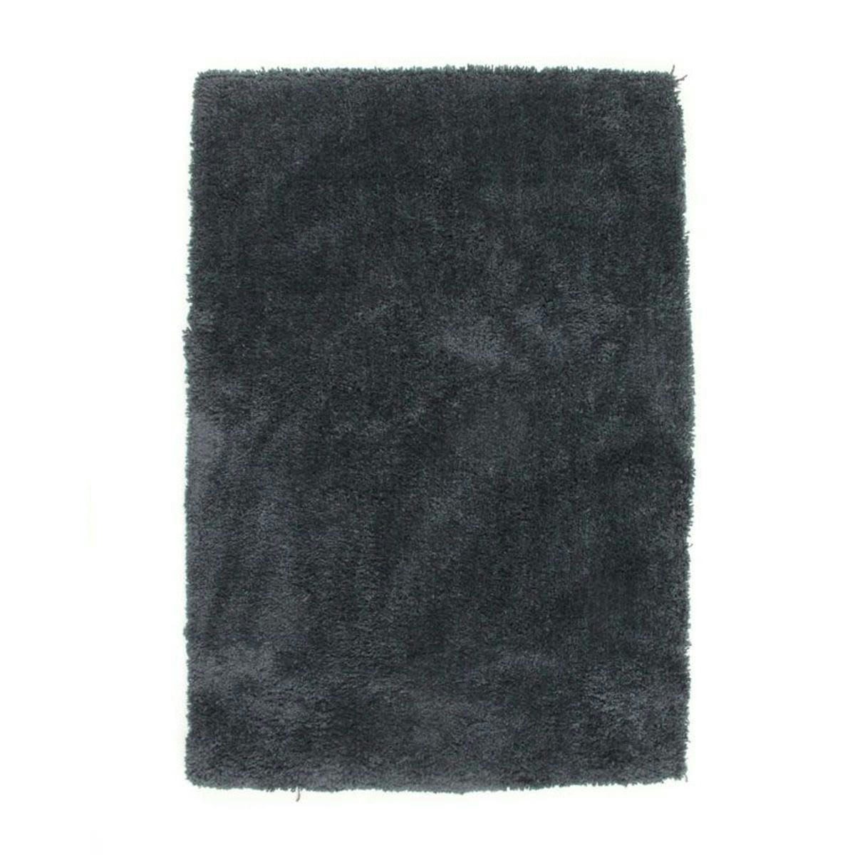 COCOON - Tapis à poils longs toucher laineux bleu cendré 120x170