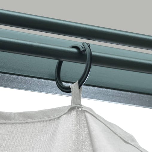 NNEVL Gazebo with Curtain 300x300 cm Cream Aluminium