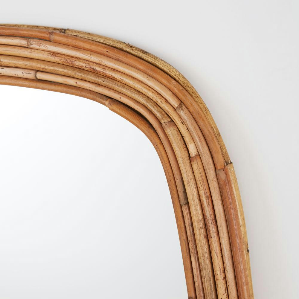 SOMAS - Miroir organique en rotin 86x132