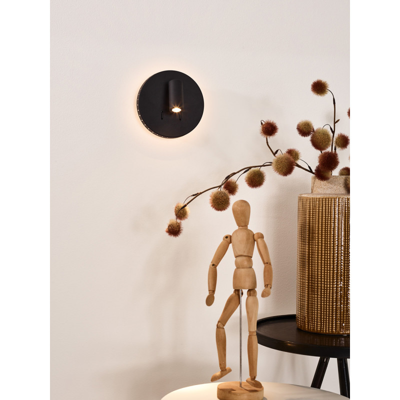 Applique LED Bentjer noire 6 W et 3 W LUCIDE
