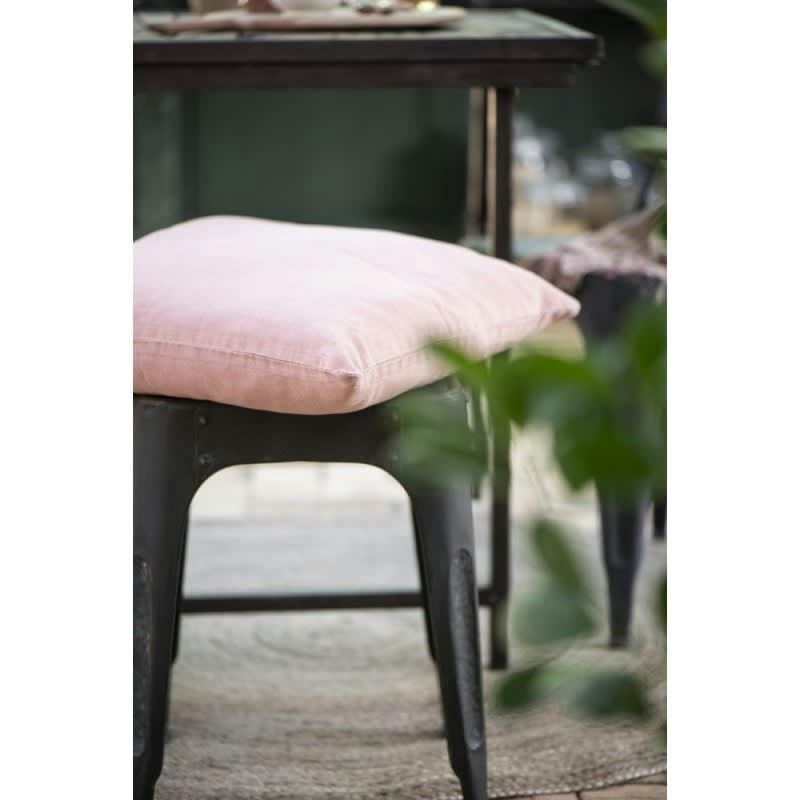 - Coussin Lin Rose poudré 50X50