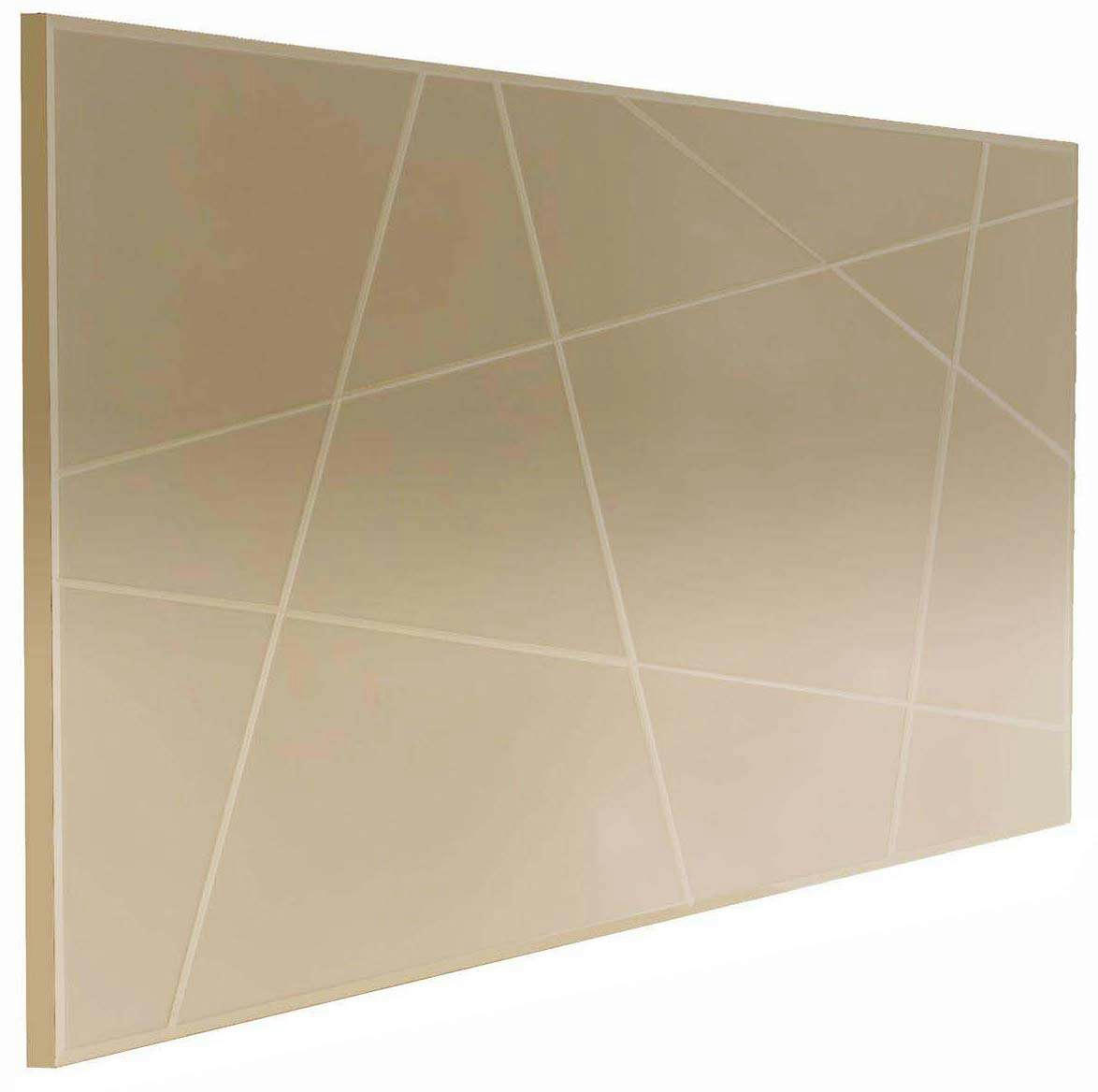 - Miroir en verre 130 x 62 cm bronze