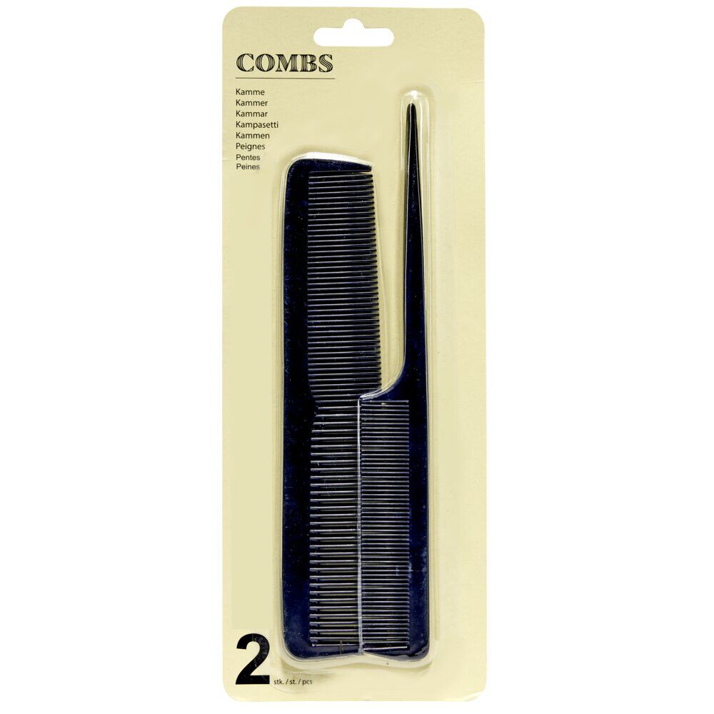 Peigne à cheveux x2 noir L21cm