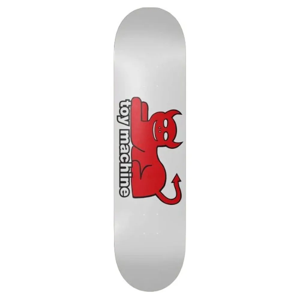 Toy Machine 8.25 devil cat white skateboard deck