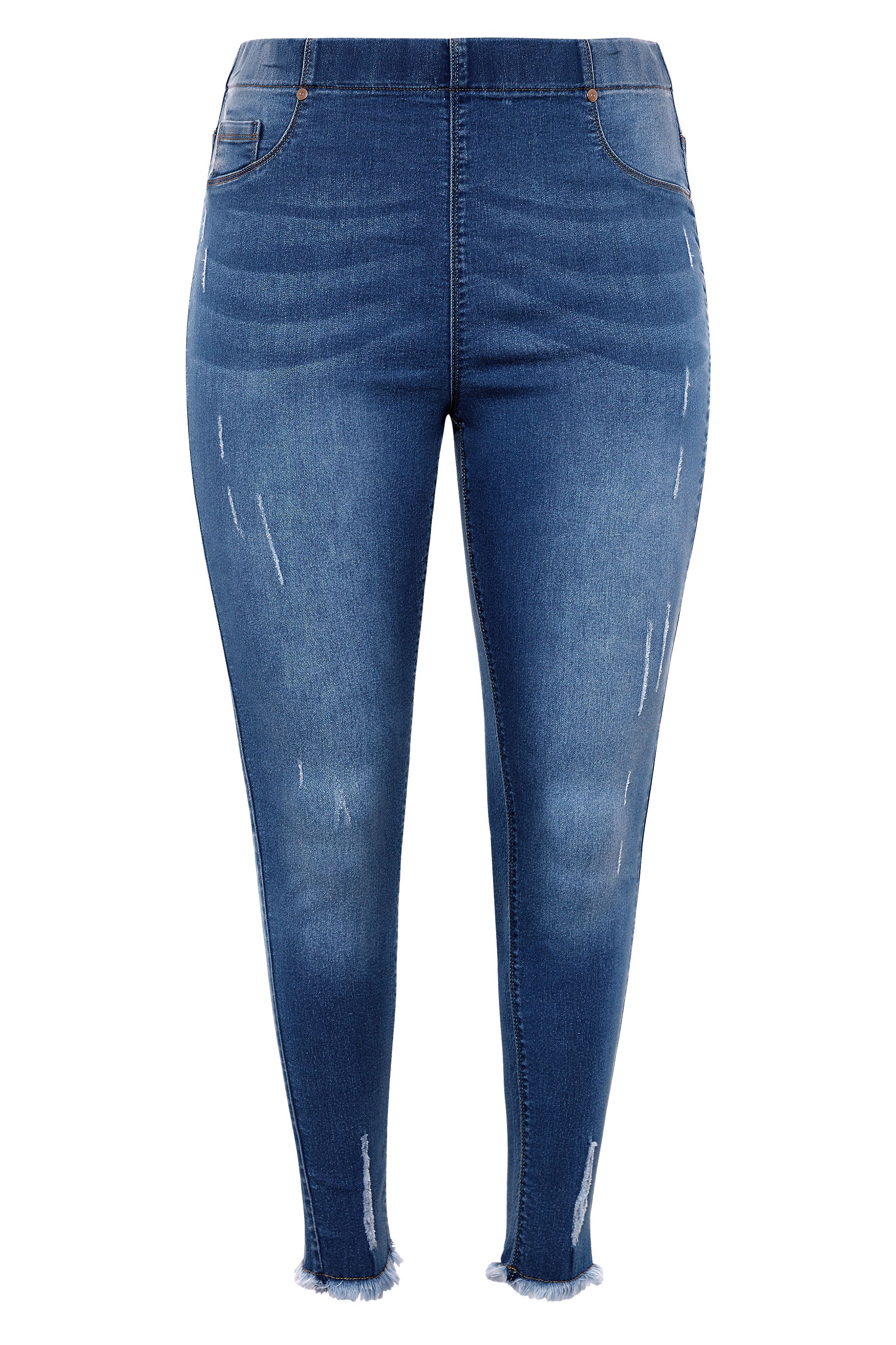 Yours Jenny Cat Scratch Denim Cropped Jeggings
