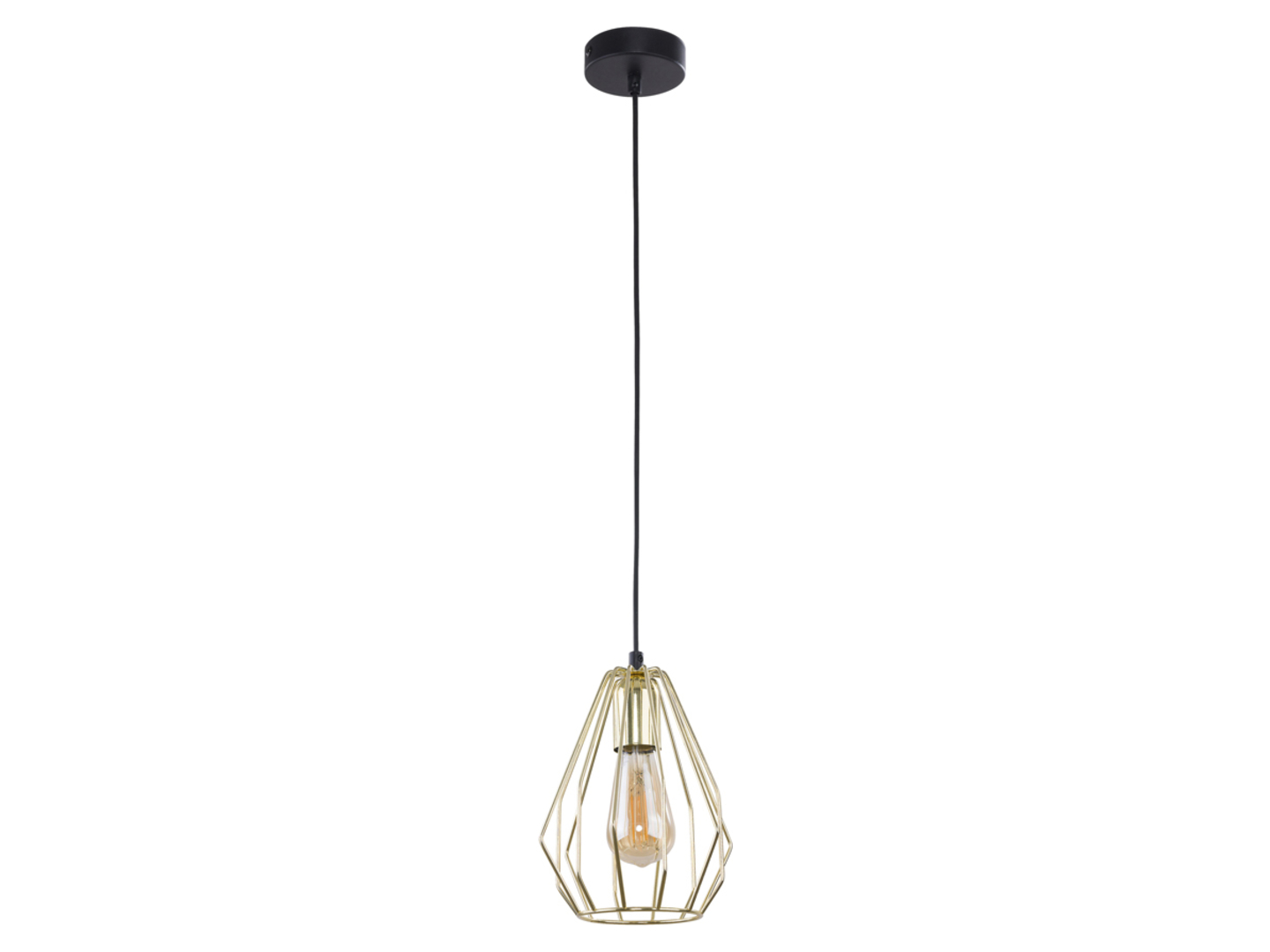 Lampa wisząca Brylant Gold metalowa czarno-złota