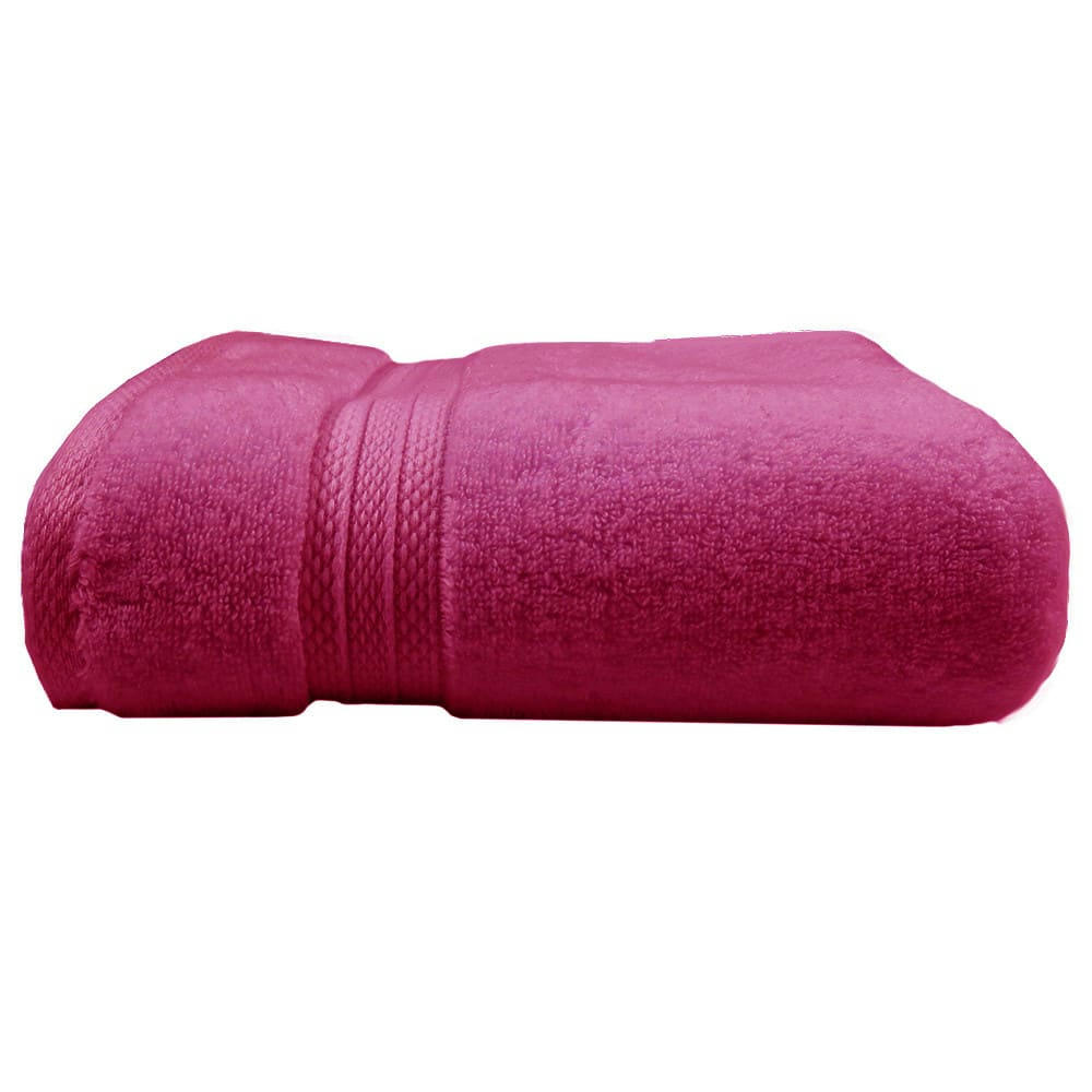 - Drap de bain  pur coton rose 100x150