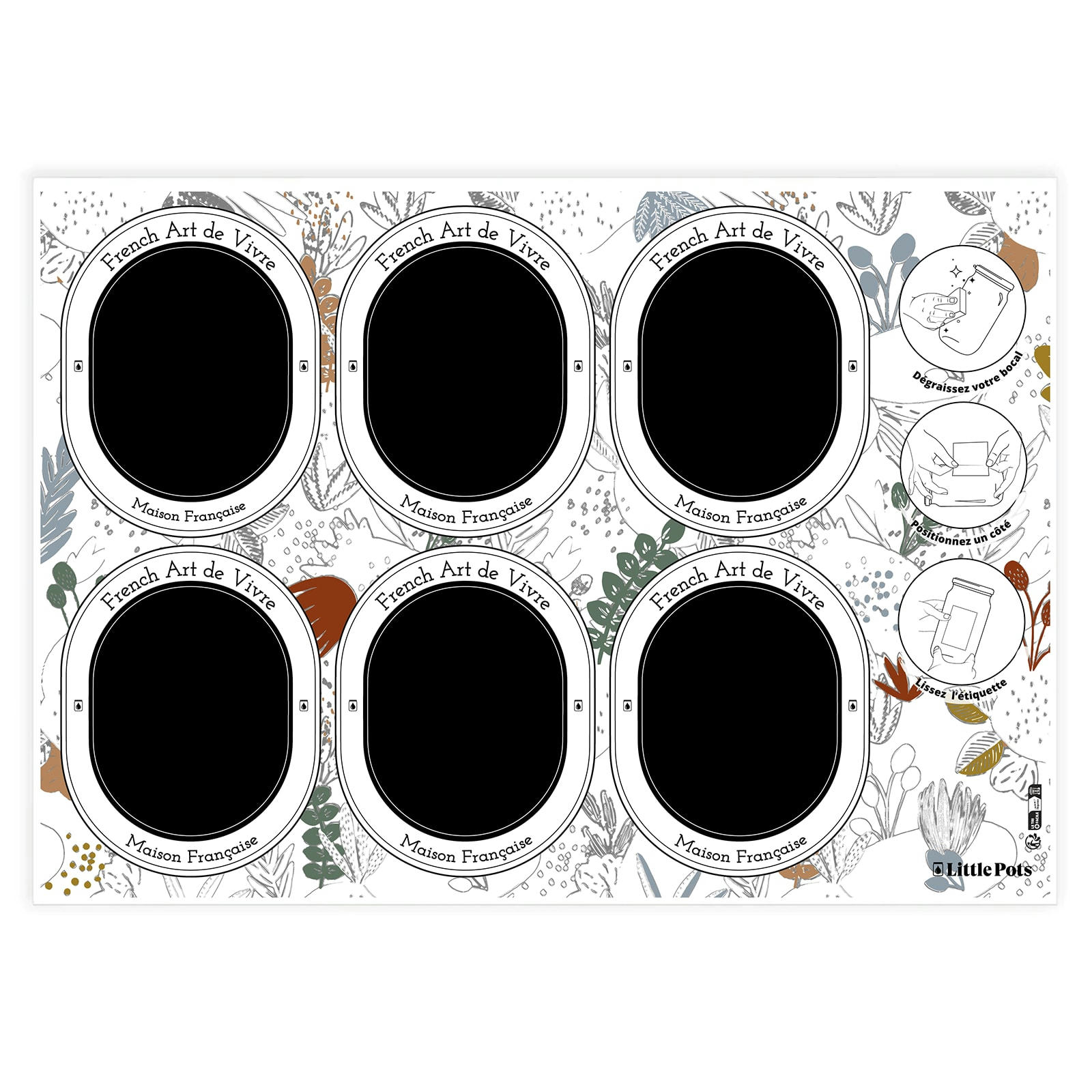 - Planche d'Etiquettes Waterproof 