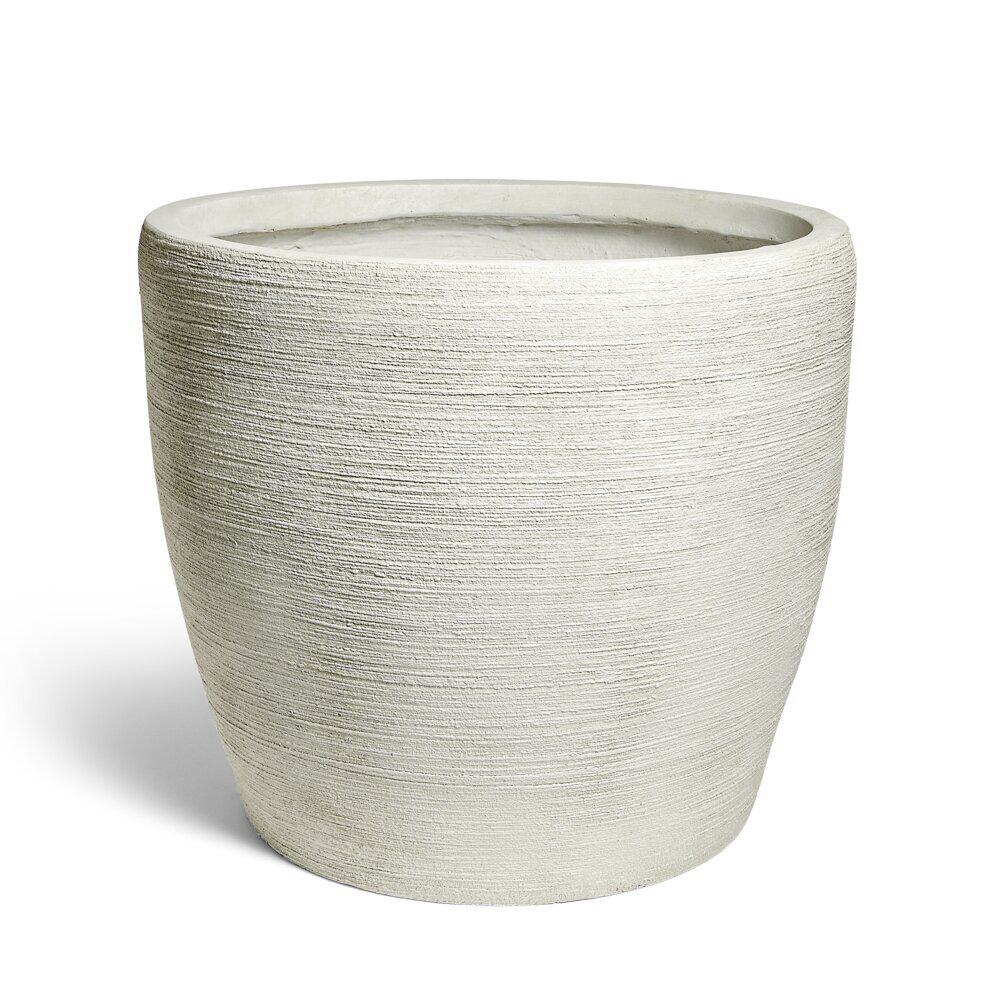 Pot fibre d'argile blanc Ø55xH50cm