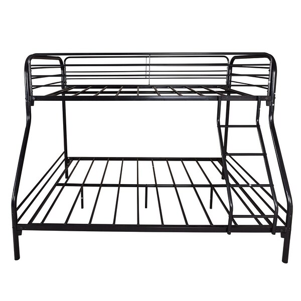 Heavy Duty Twin-Over-Full Metal Bunk Bed, Easy Assembly with Enhanced Upper-Level Guardrail
