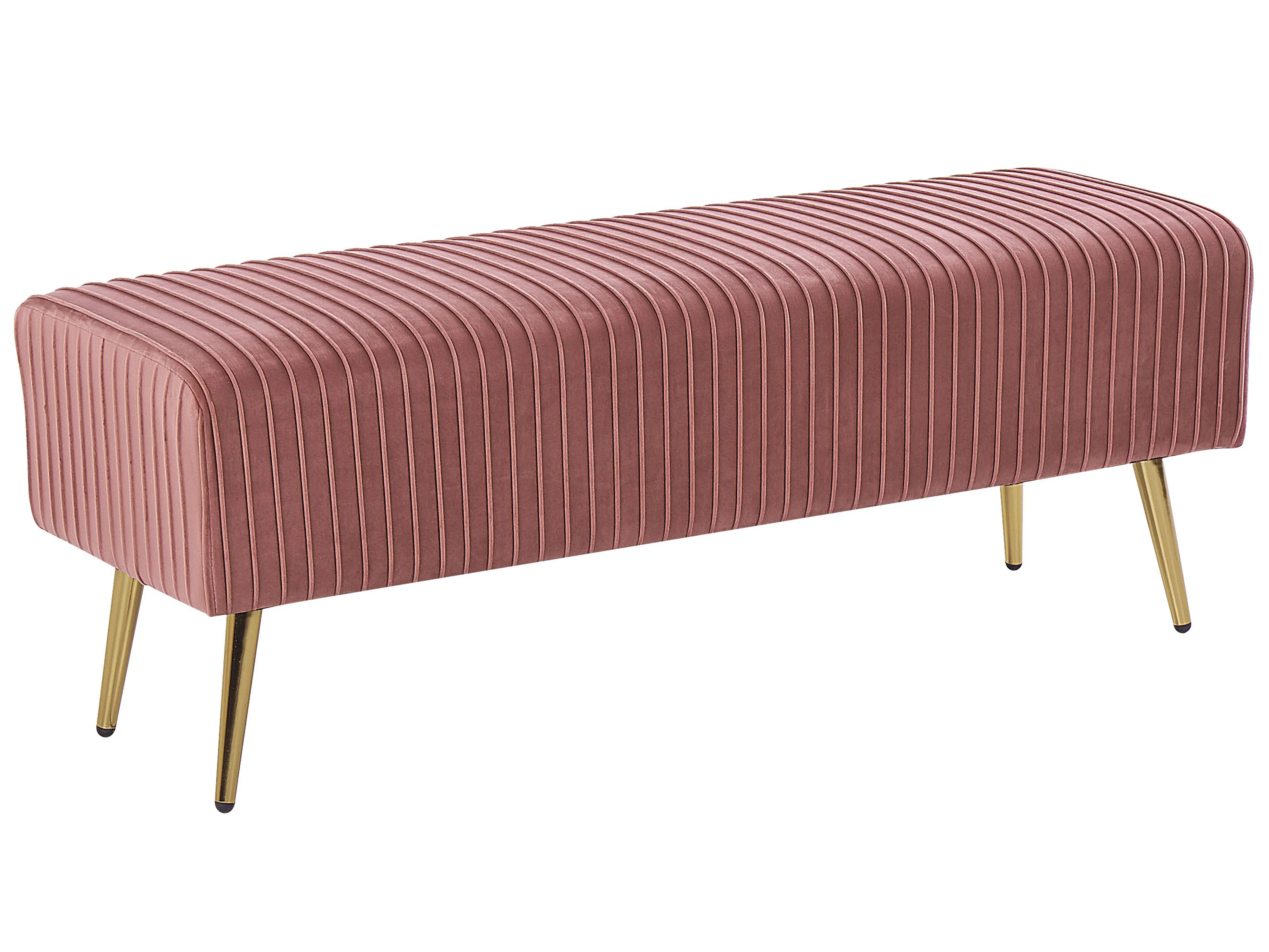 Upholstered Bench PATERSON Velvet Pink