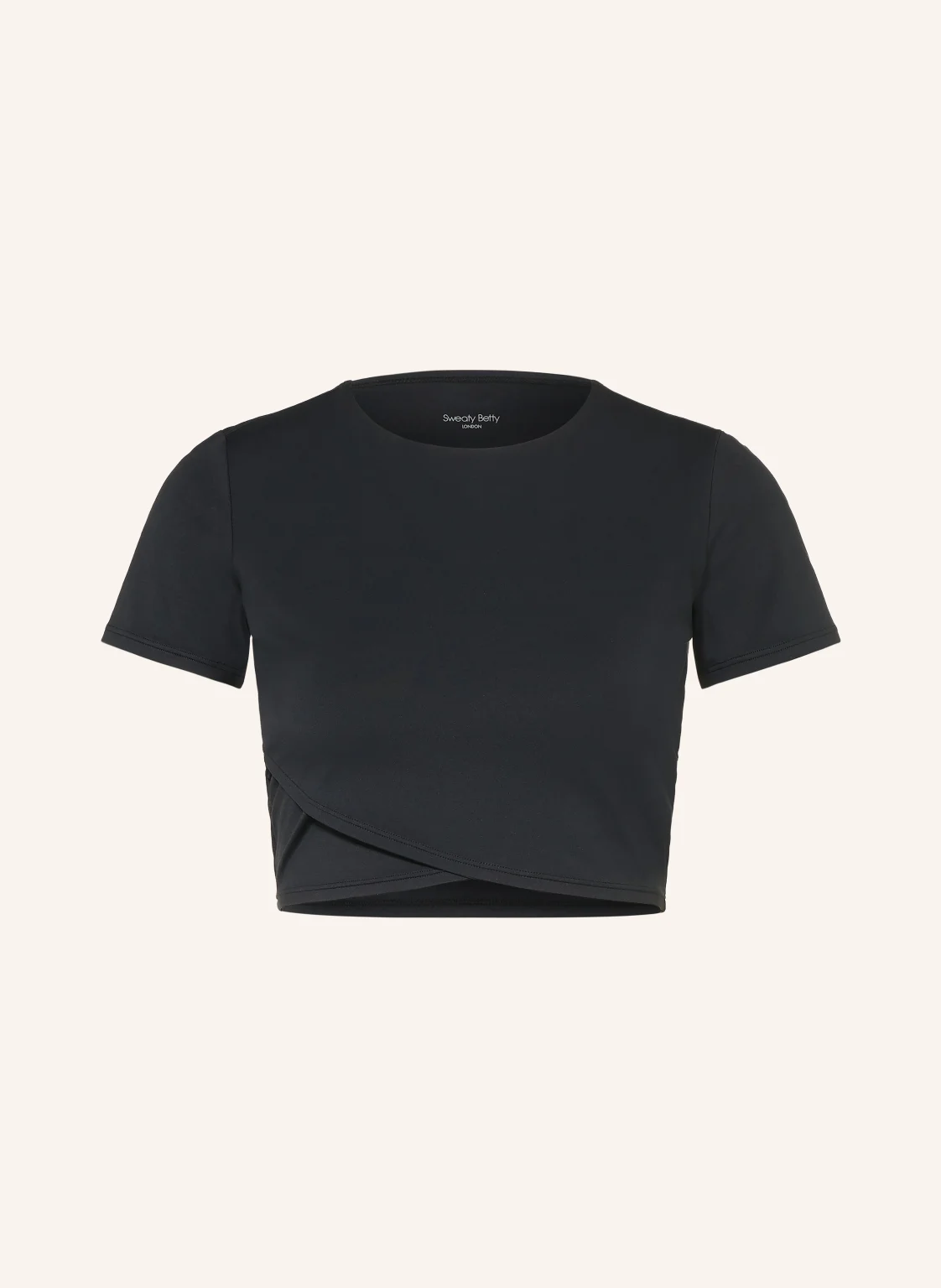 Sweaty Betty Cropped-Funktionsshirt ALL DAY in Wickeloptik