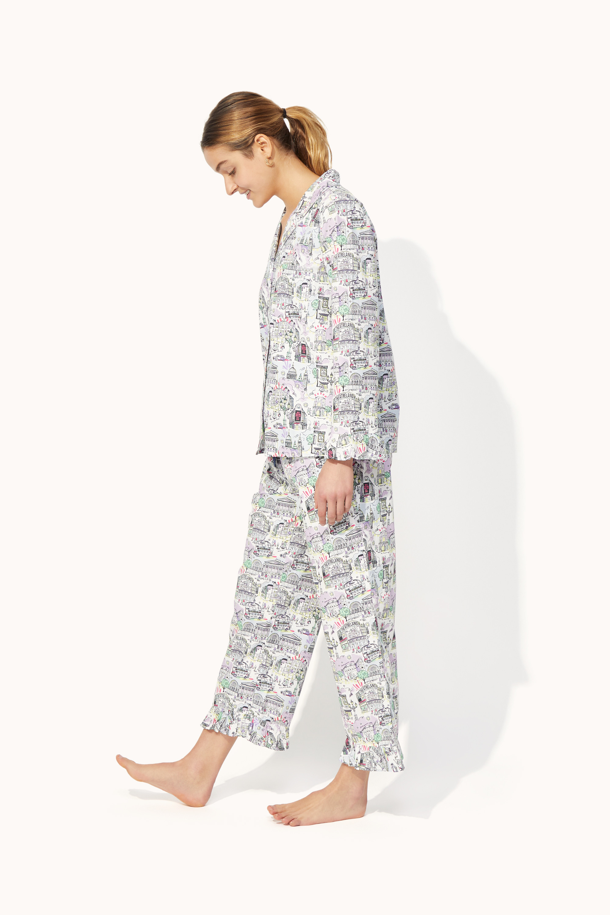 London West End Frill Woven PJ Set