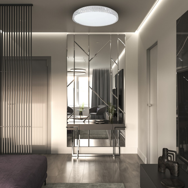 Plafon SHINYokrągły biały LED 1x34W 49cm 3500lm IP20 Milagro